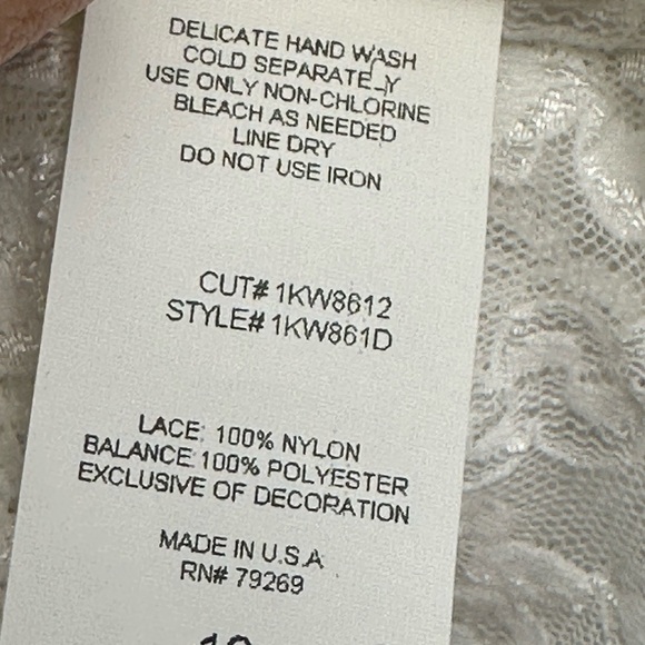 Biscotti White Lace and Tulle Girls Midi Dress Short Sleeve Bolero - size 12 - Picture 7 of 7